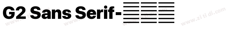 G2 Sans Serif字体转换